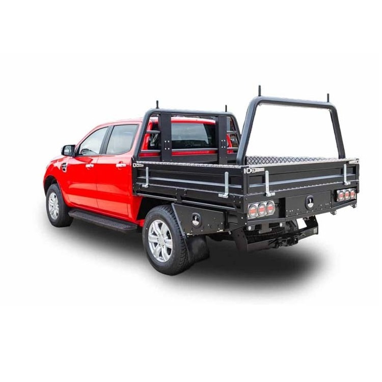 Fox Cover Industry Customized Alloy Tray Powder Coating Black Aluminum Ute Tray for Ford Ranger Single  Cab