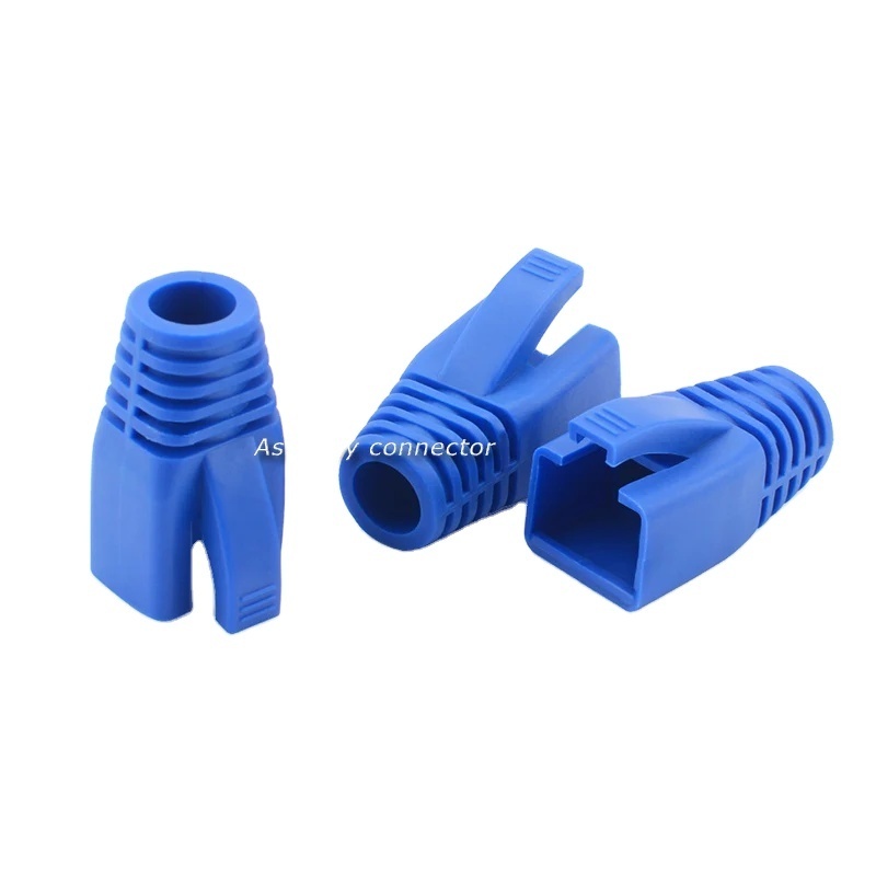 Blue Rj45 Strain Relief Boots Ethernet Network Cable Plug Cover Boot