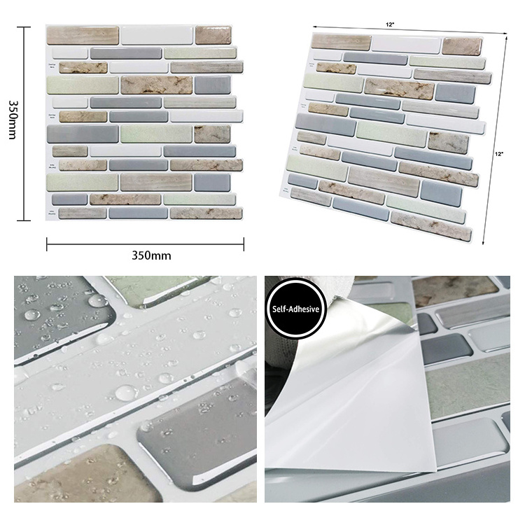 Removable 3d panel wall Peel and Stick tiles for Home Decoration wall paper sticker