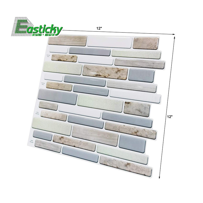 Removable 3d panel wall Peel and Stick tiles for Home Decoration wall paper sticker