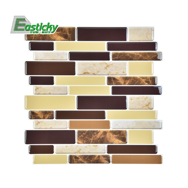 Wholesale Kitchen Brick Wall Sticker Peel And Stick Backsplash Vinyl 3d Mosaic Self Adhesive Wall Tiles