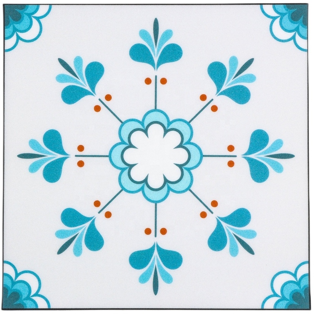 Wholesale peel and stick tiles pvc floor stickers waterproof luxury vinyl flooring plastic flooring tiles for toilet decoration