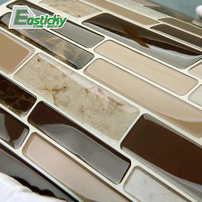 Removable waterproof backsplash peel and stick wall tiles self adhesive floor tiles 3d diy peel and stick wallpaper