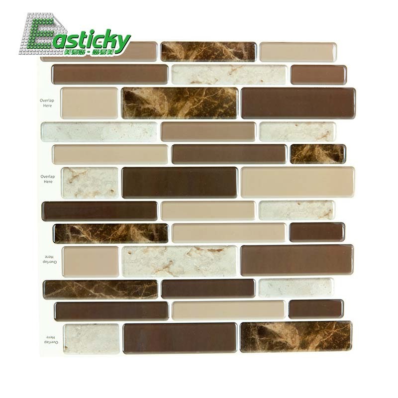 Removable waterproof backsplash peel and stick wall tiles self adhesive floor tiles 3d diy peel and stick wallpaper