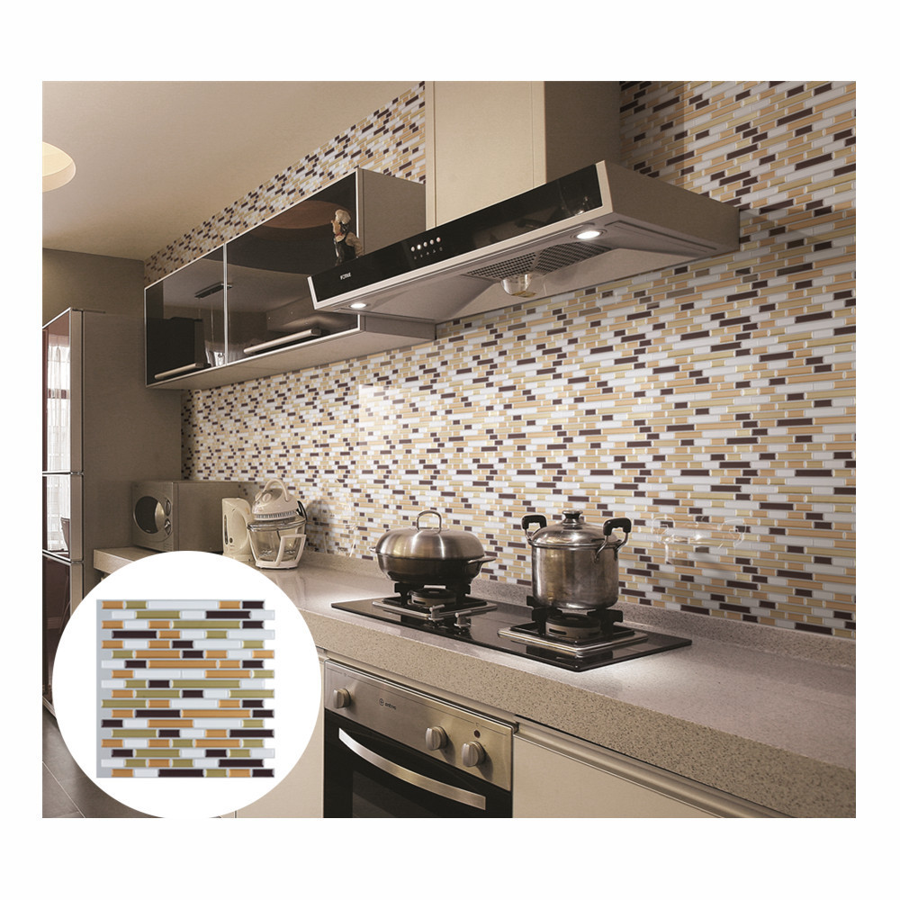 Low Price Mosaic Waterproof Peel And Stick Subway Tiles 3d Waterproof Kitchen Backsplash Wall Tile Sticker OEM ODM Wall Sticker