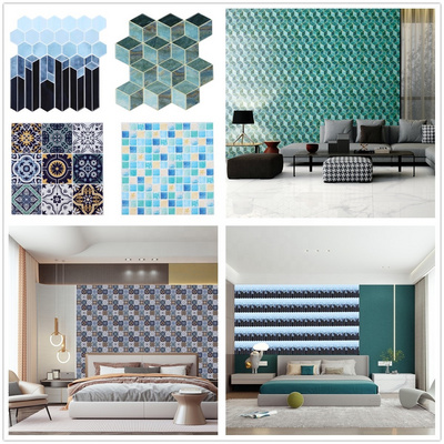 Factory price waterproof and moisture-proof wall paper sticker for wall art decoration  peel and stick wall tile