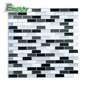 Removable Self adhesive Wall Sticker Flame Retardant Backsplash Vinyl 3D Kitchen Peel And Stick Wall Tile