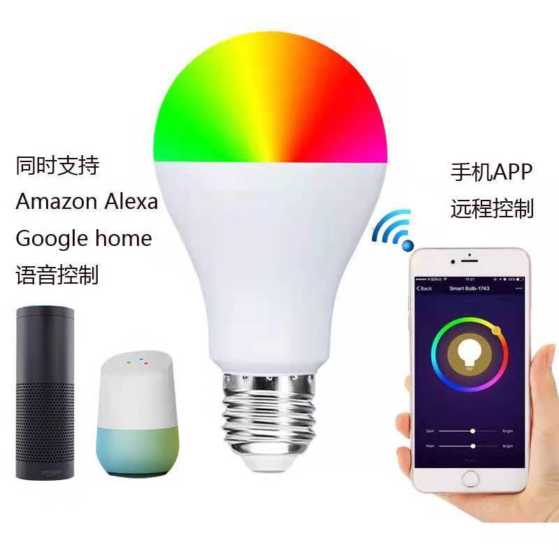 Tuya Smart Life Colorful 9W E26 E27 B22 Zigbee Wifi LED RGB Light Smart Bulb with Alexa Echo Google Home Siri