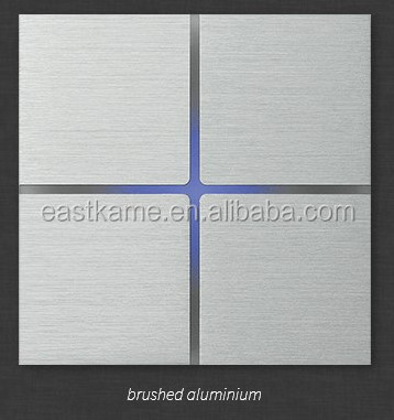 Eastkame knx metal lights switch/ touch  metal panel 4 gang for KNX Smart hotel home automation