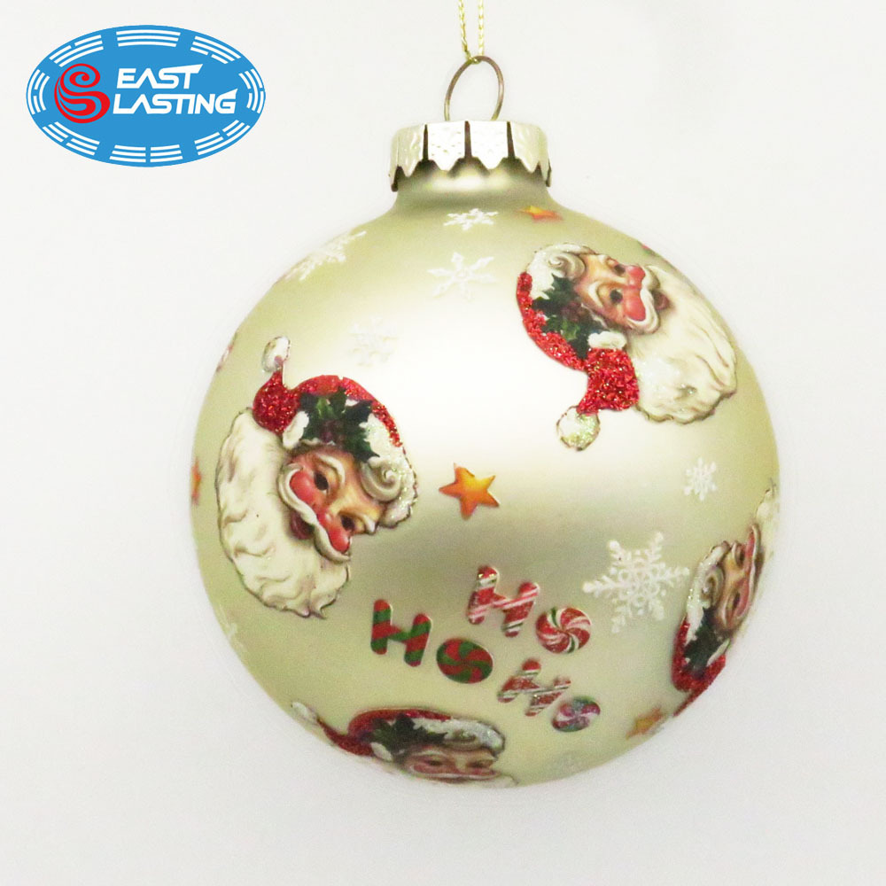 custom Christmas tree ornament  glass round ball glass baubles