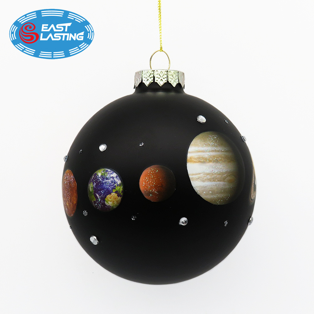 Christmas craft custom glass baubles ball Christmas ornaments