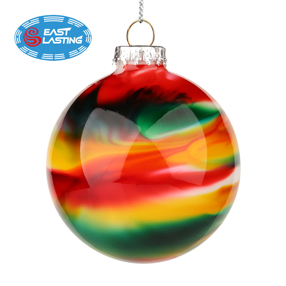 Christmas craft custom glass baubles ball Christmas ornaments