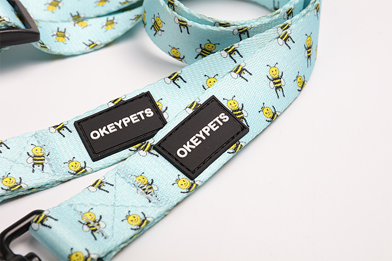 OKEYPETS Pet Supplies Car Dog Seat Belt Sublimation Polyester Strong Webbing Dog Safety Belt Pet Accessories