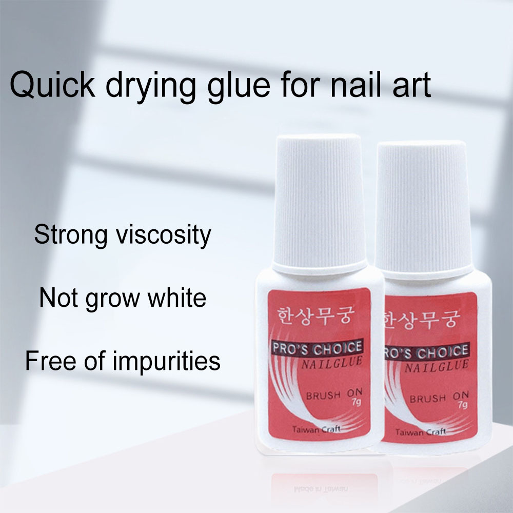 Nail Glue Wholesale Brush on Nail Glue 7g for Nail Tips Professional Fast Drying Bond Glue Accept Custom logo