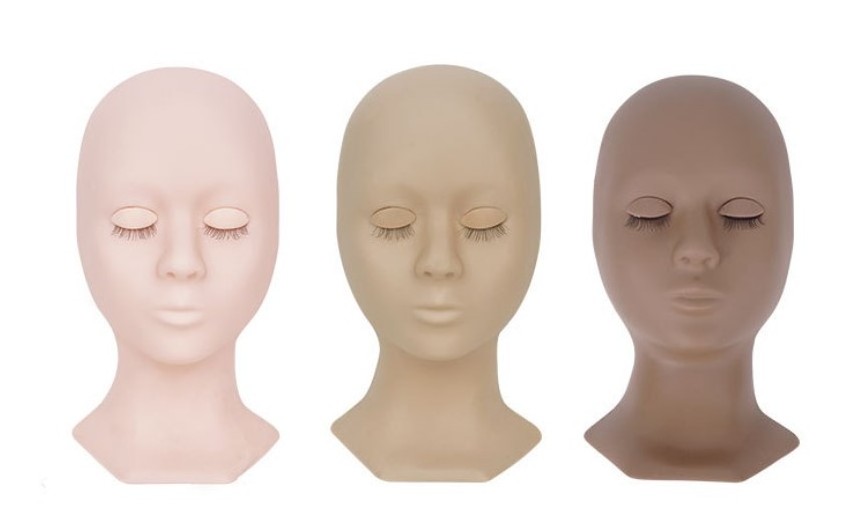 2024 realistic practice mannequin doll head for eyelash extension training lash mannequin with removable eyelids