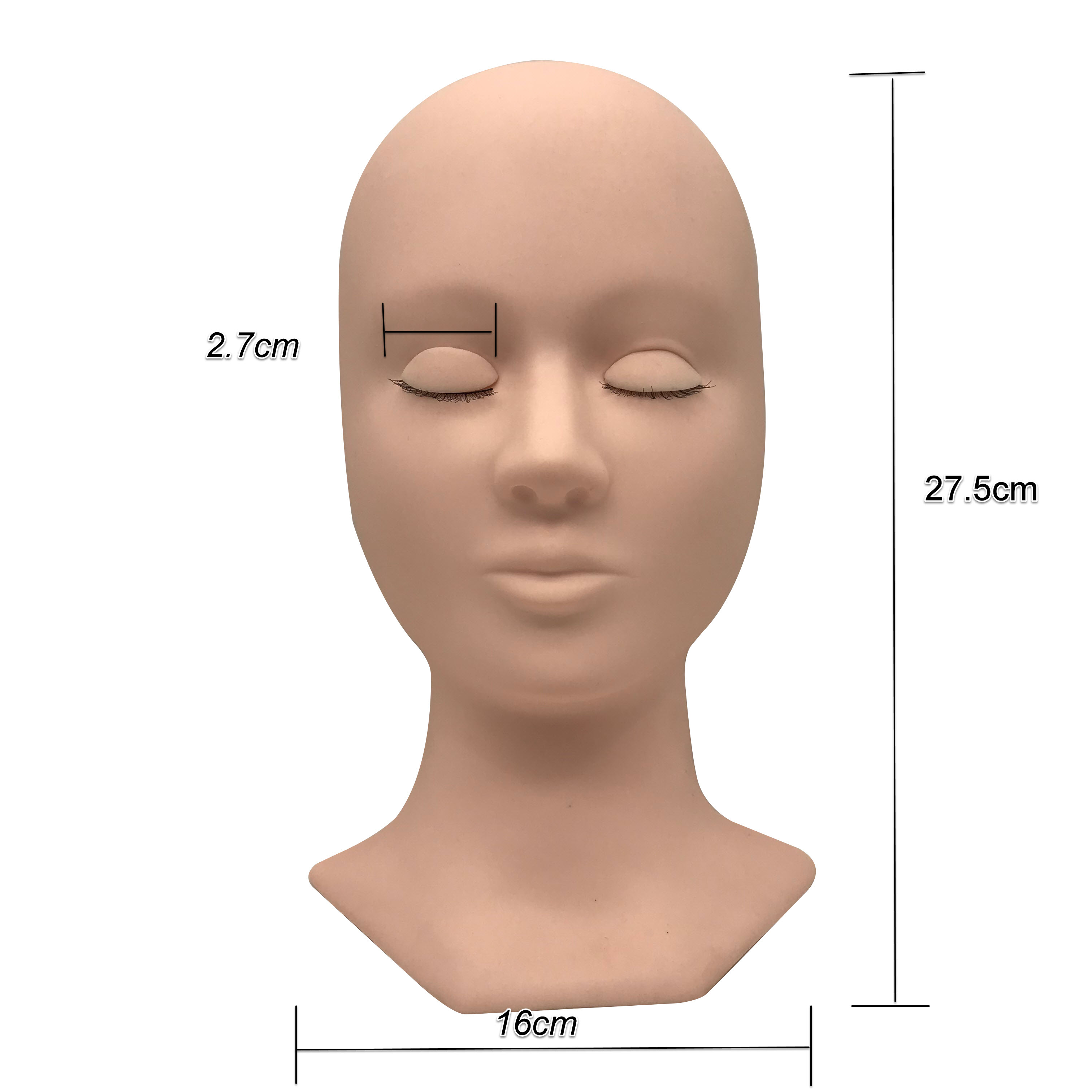 2024 realistic practice mannequin doll head for eyelash extension training lash mannequin with removable eyelids