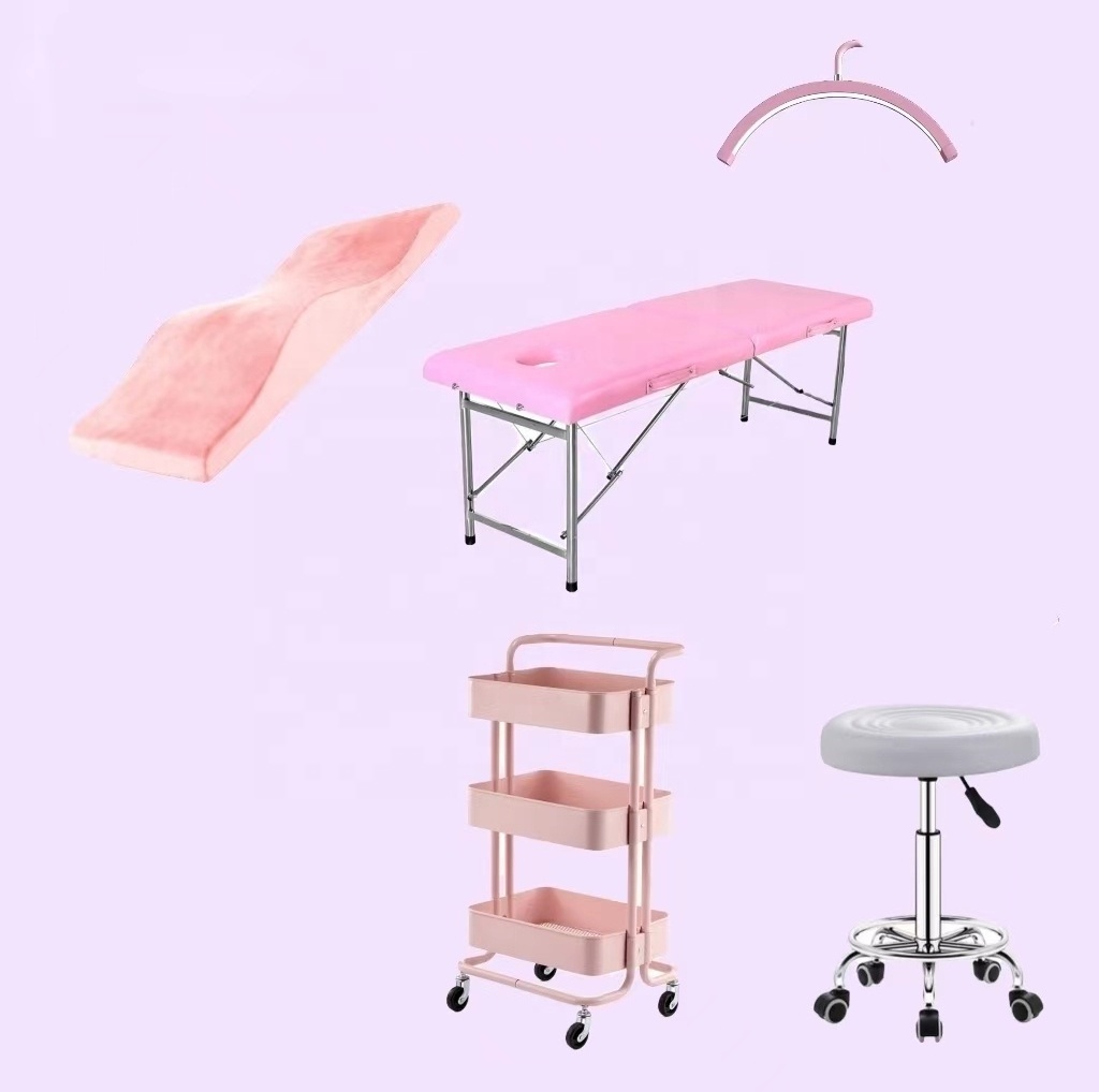 Beauty salon furniture FIVE piece set eyelash trolley Beauty Massage Tattoo Chair Salon Spa roller salon stool chair