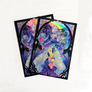 Wholesale recyclable Custom printing playing trading card holographic laser cartoon poker kraft coated paper game cards