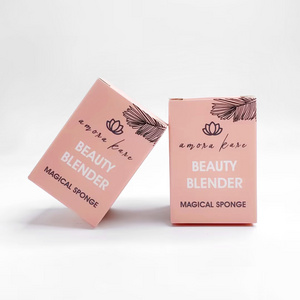 Eco-friendly Custom Logo Skincare Beauty Blender Cardboard Box Cosmetic Packaging Folding Gift Paper Box For Small Business