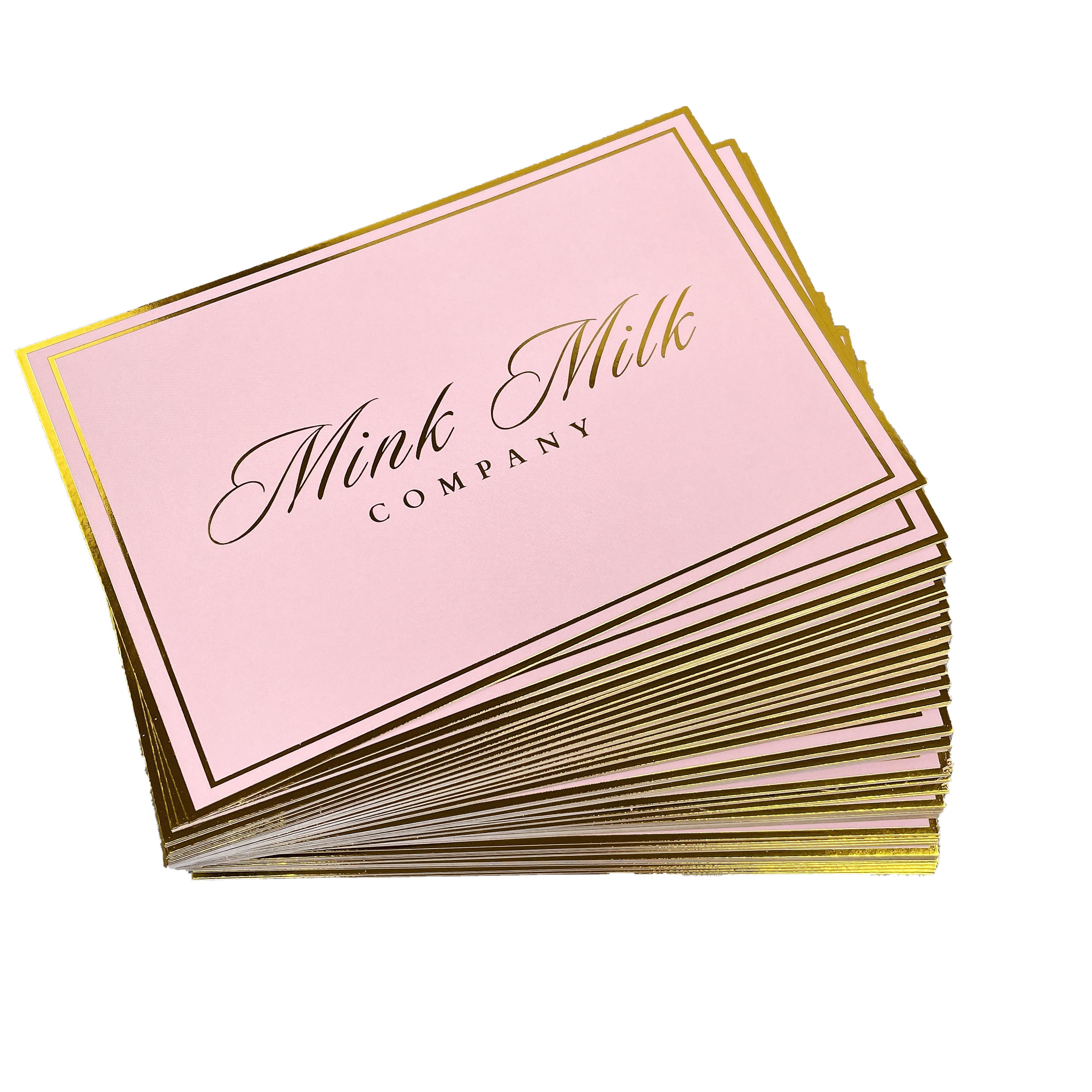 Luxury custom logo gold foil stamping business card jewelry display cards coupon postcard clothing thank you cards for boutique