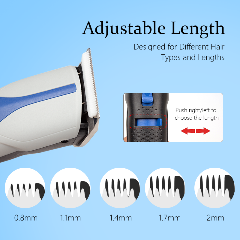 EASTO rechargeable hair clippers men professional electric cordless metal hair trimmer clipper with LED display