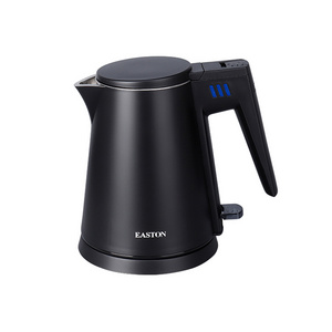 Hotel double wall design electric kettle with small capacity 0.6l matt black finished