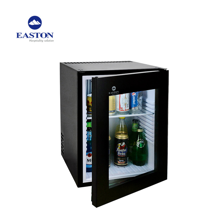 Modern home 40 litre capacity with glass transparent door and automatic defrosting Hotel Mini bar fridge for hotel room