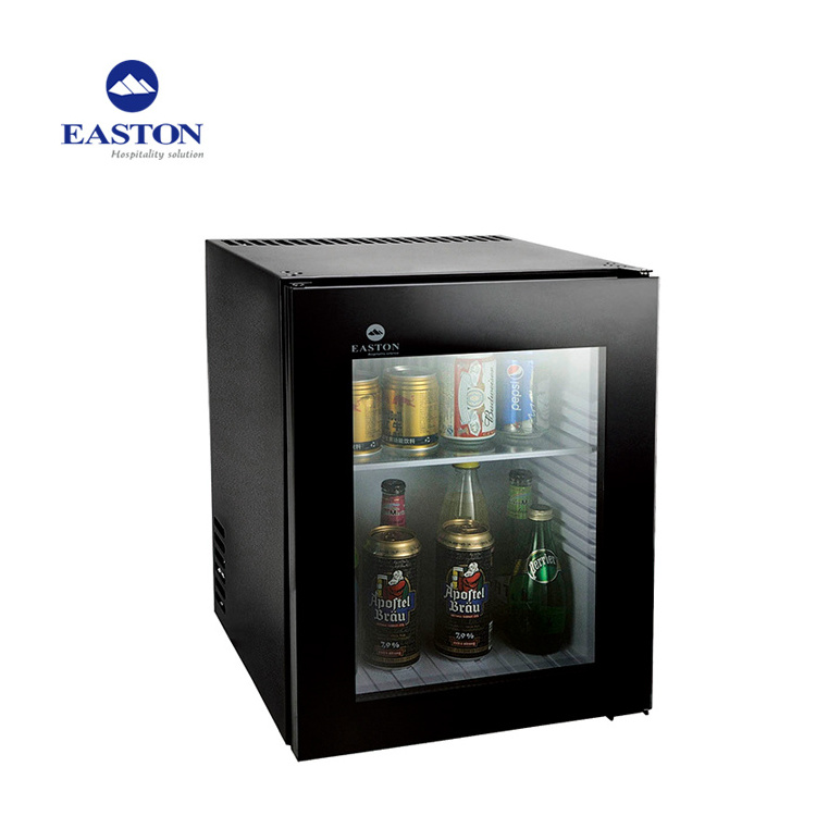 Modern home 40 litre capacity with glass transparent door and automatic defrosting Hotel Mini bar fridge for hotel room