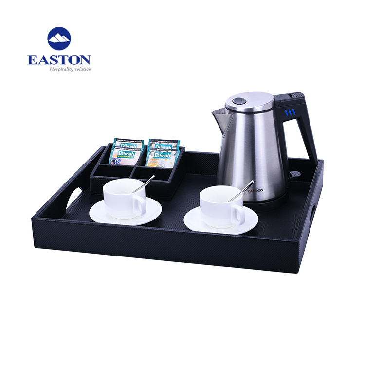 hotel electric kettles and tray set for 5 star hotel