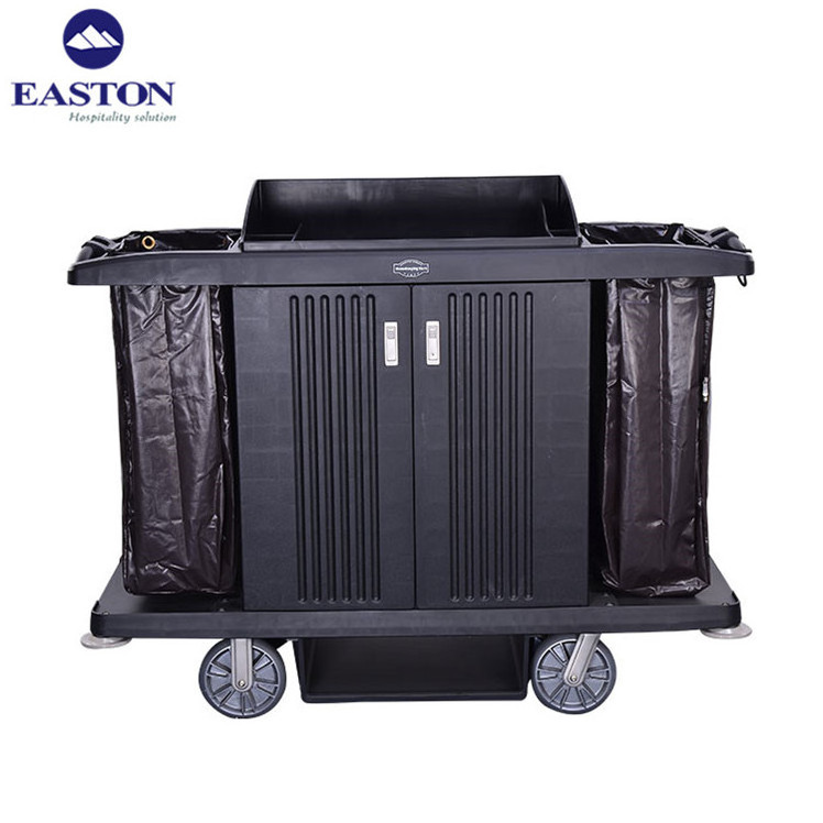 Hotel multifunctional 4 wheels housekeeping maid cart trolley ,hotel cleaning carts