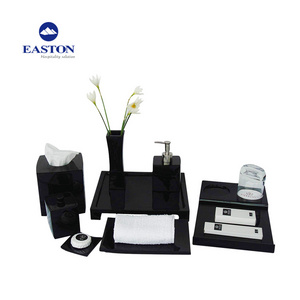 Black amenities holder set hotel balfour bathroom accessories modern