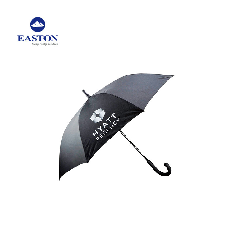 Automatic umbrellas with logo prints button high quality umbrella with handle