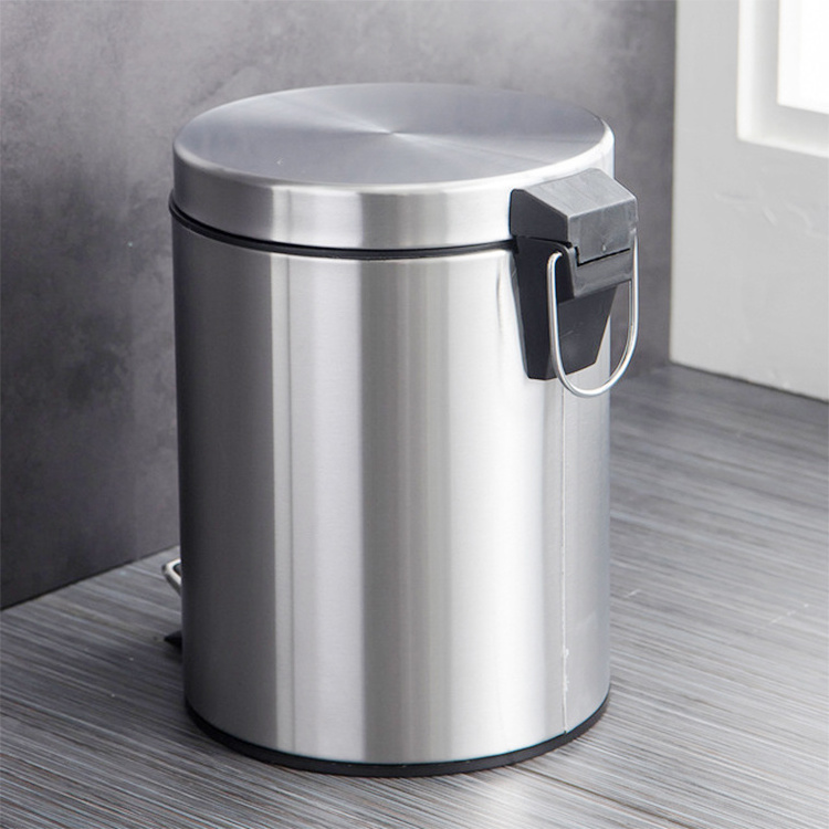 Easton Hotel Pedal Trash Bin Stainless Steel Hotel Pedal Waste Can