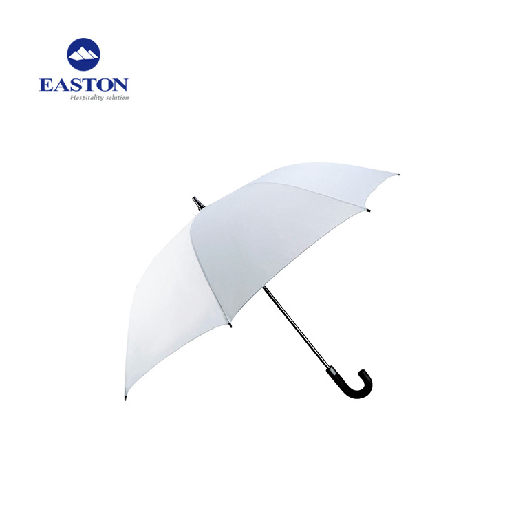 Waterproof automatic umbrella black, hotel umbrella logo printing