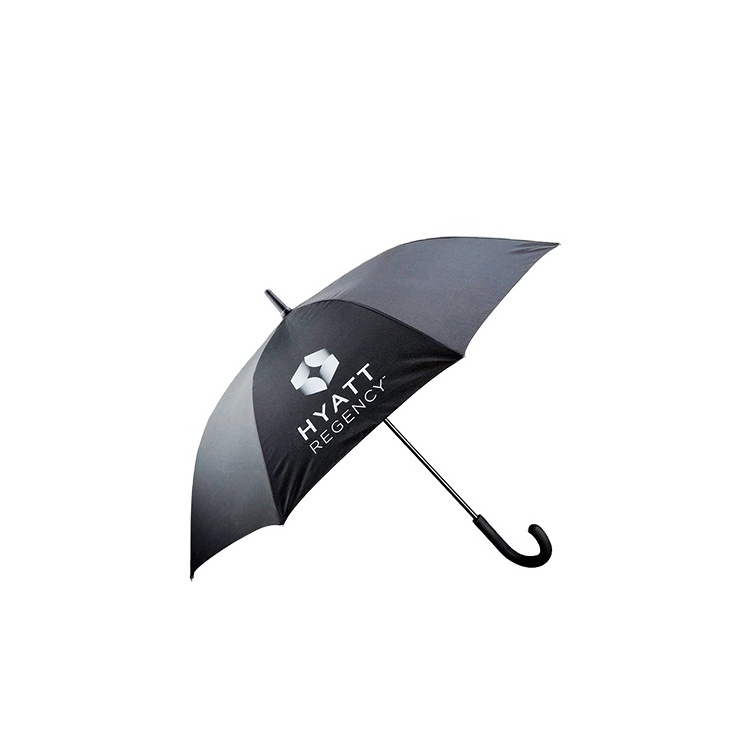 Automatic umbrellas with logo prints button high quality umbrella with handle