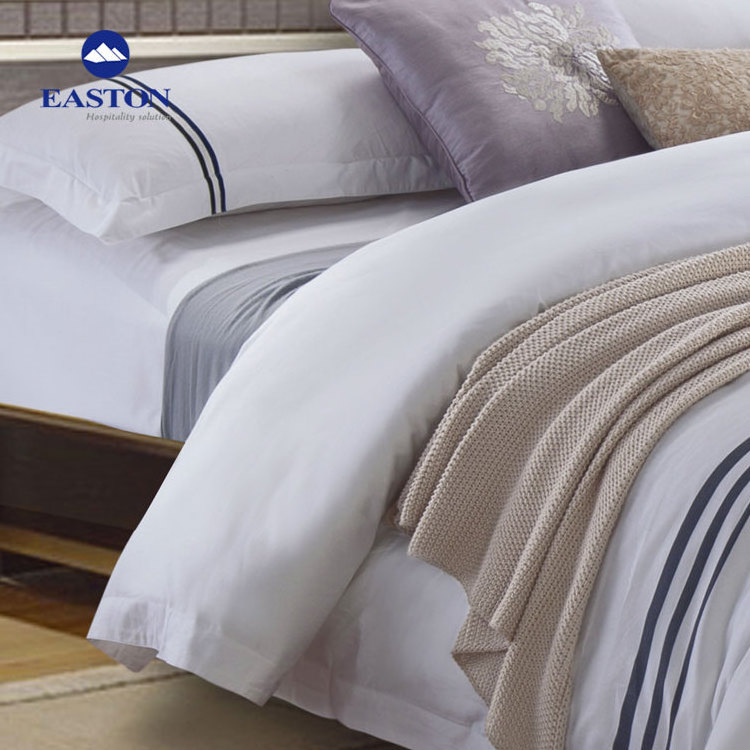 100 % cotton luxury sheraton hotel bedding set in color,cotton hotel bedding sets from china