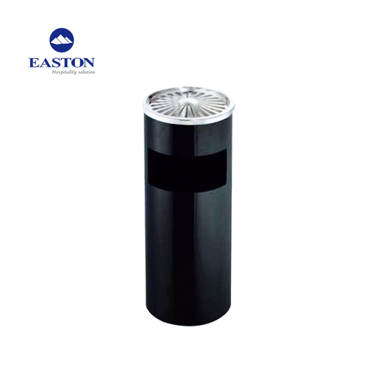 Hot sale hotel cheap indoor trash bin stainless steel waste bins with ashtray