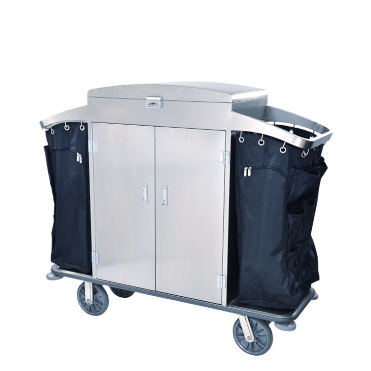 High premium 50kgs capacity hotel cleaning equipment housekeeping trolley cart