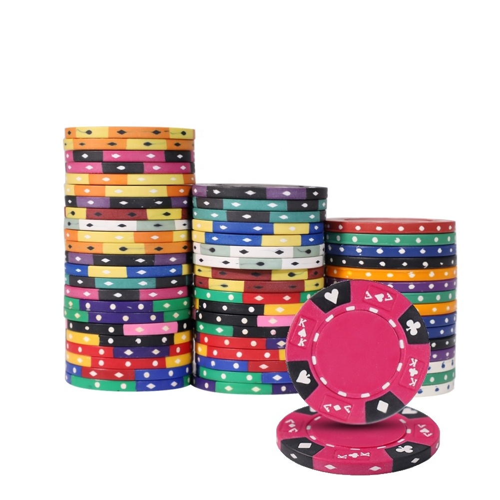 EASTOMMY ET-100202 Texas Hold em 500 Striped Dice Clay Composite Plastic Ceramic Poker Chip Set with Aluminum Case