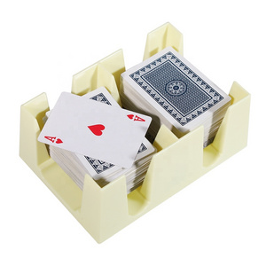 EASTOMMY ET-108002 Playing Card Tray, Card Holder, 6 Deck Rotating Card Tray for Kids Plastic Card Holder