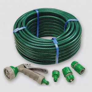 PVC Garden Water Hose Pipe With Connector Reel 4 6 8 10 bar Plastic Discharge Hose Flexible Conduit Tube Customized Color Size