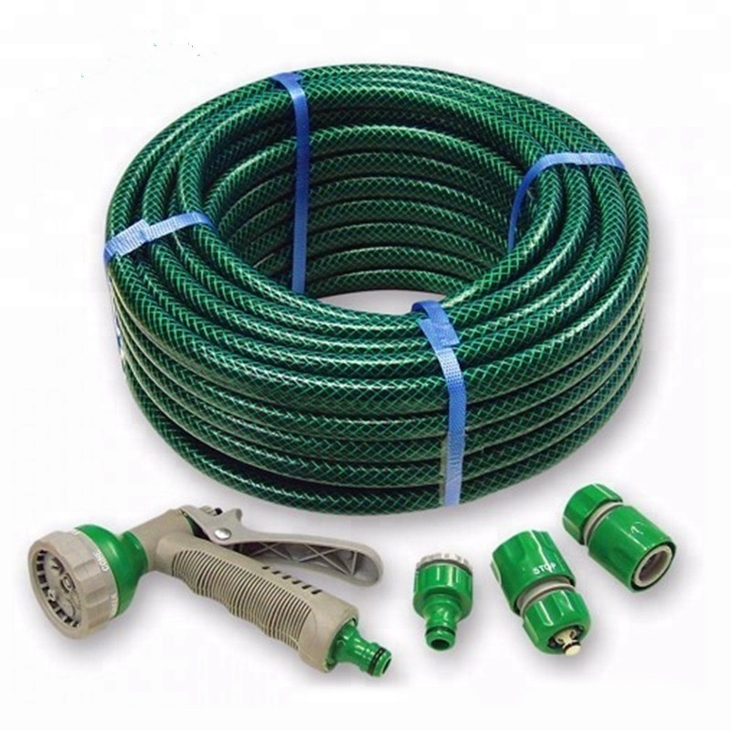 China Supplier Lightweight and Easy to Store 30M Fabric Flat Garden Water Pipe Coil Garden Hose 1/2 5/8 3/4 1Inch 4 6 8 10 bar