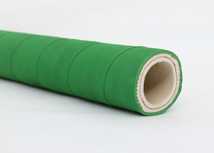 150Psi Flexible 3/4 - 6 Inch EPDM Green Rubber Chemical Delivery Hose For Corrosive Liquids