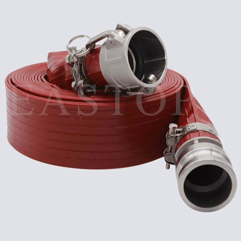 China Factory flexible farm irrigation pvc layflat / lay flat drain hose pipe for agriculture irrig 2 4 bar  1.5 3 4 5  6 8 inch