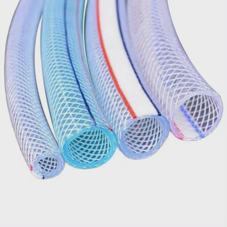 5/32 1/4 3/8 7/8 1 3 2 Inch Clear Plastic Vinyl Tubing PVC Fiber Braided Reinforced Tube Pipe Hose for Water Transfer 6 8 10 bar