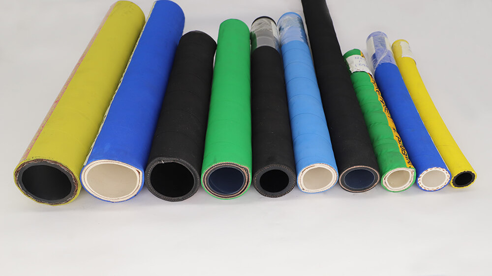 150Psi Flexible 3/4 - 6 Inch EPDM Green Rubber Chemical Delivery Hose For Corrosive Liquids