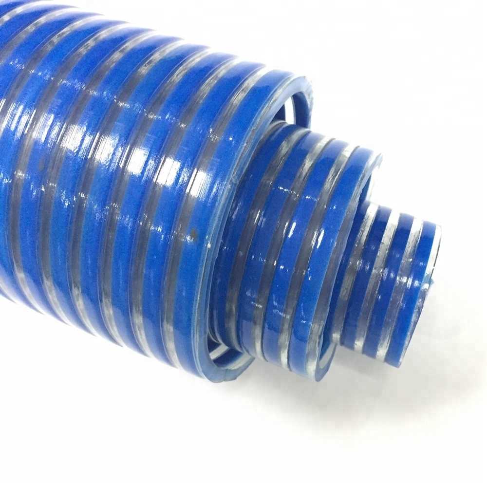 Durable Flat Corrugated Flexible 8 Inch, 10 inch PVC Water Pump Suction Hose pipe Duct Vacuum Hose