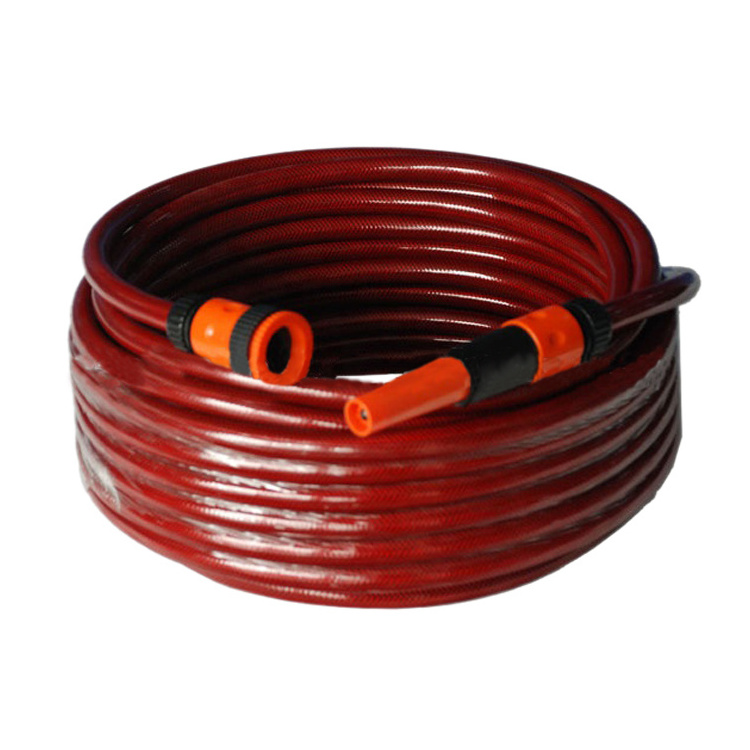 PVC Garden Water Hose Pipe With Connector Reel 4 6 8 10 bar Plastic Discharge Hose Flexible Conduit Tube Customized Color Size