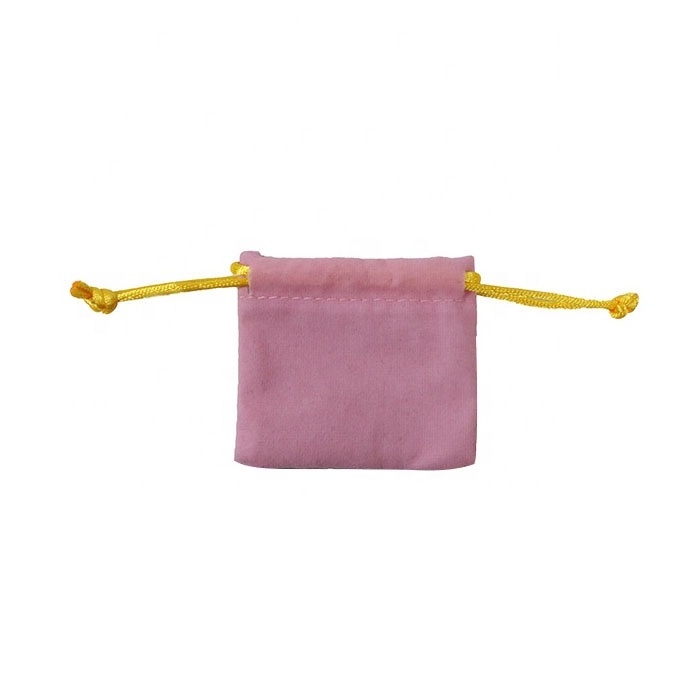 Brand Promotion Perfume Packaging Pouch Pink Velvet Bag With Logo