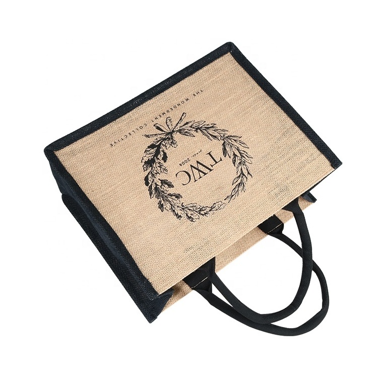 Best Quality Personalized Jute Shopping Bag Wholesale Hemp Bags With Button